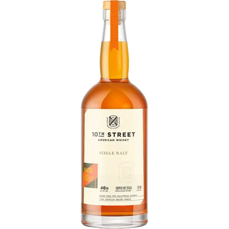 10th Street Peated Single Malt Distillers Cut American Whiskey 750 mL