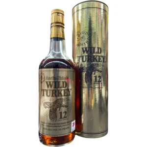 1989 Wild Turkey Cheesy Gold Foil 12 Year Old Kentucky Straight Bourbon Whiskey